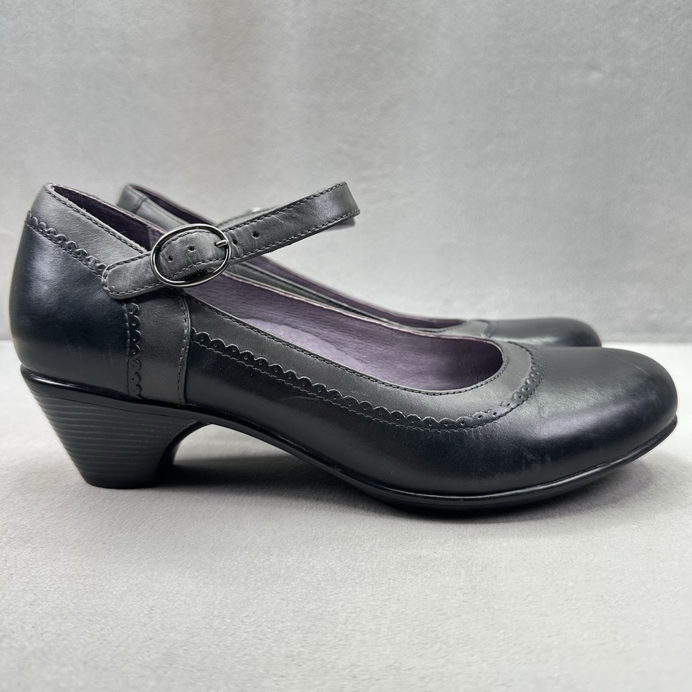Womens 9.5-10 / EU 40 Dansko Fabrina Mary Jane Black Leather Pump Comfort Shoe